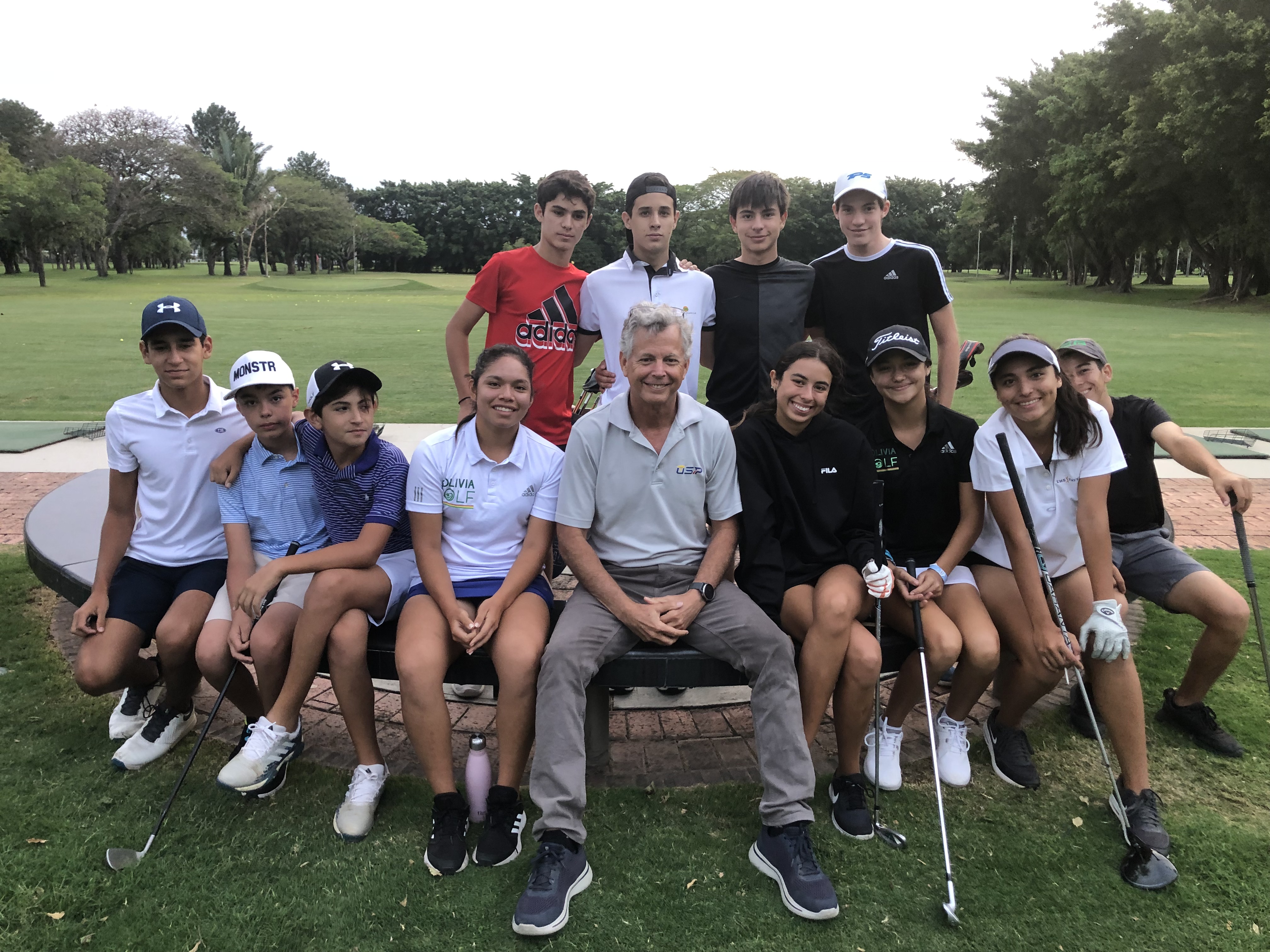 Thomas Anderson with a group of student-athletes